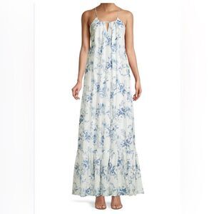 One 33 Social Print Eyelet Floral Maxi Dress Size 4